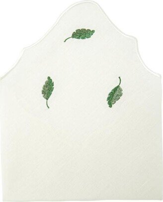 Km Home Collection Flora Embroidery Linen Napkins Set Of 2