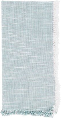 Saro Lifestyle Fringe Napkins with Two-Tone Design, Set of 4, 20