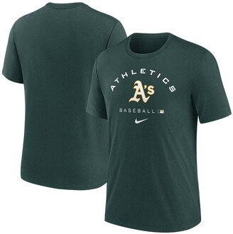 Men's Green Oakland Athletics Authentic Collection Tri-Blend Performance T-shirt