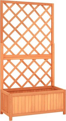 Garden Trellis Planter Brown 27.6