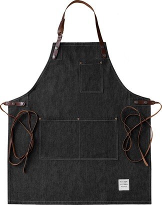 Risdon & Risdon Denim & Leather Street Apron - Black Denim