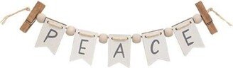 Peace Mini Clip Banner - White - 1.5 high by 9.75 wide