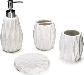 Kralix 4pc Diamond Resin Bath Accessory Set