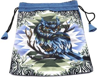 Owl Tarot Pouch - Oracle Bag, French Crepe