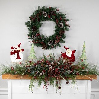 Northlight Real Touch™️ Mixed Eden Pine Artificial Christmas Wreath - Unlit - 30