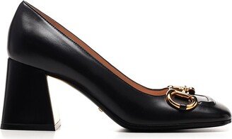 Horsebit Mid-Heel Pumps