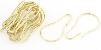 Unique Bargains Gold Tone Calabash Shaped Bathroom Shower Curtain Ring Hooks 20 Pcs - Gold Tone