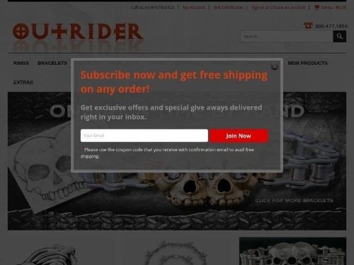 Outriderj.com Promo Codes & Coupons