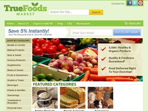 True Foods Market Promo Codes & Coupons