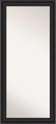 30 x 66 Non-Beveled Colonial Black Full Length Floor Leaner Mirror