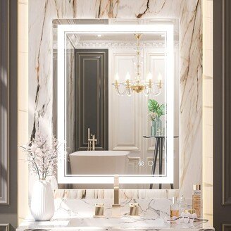 EPOWP LED Bathroom Mirror with Lights, Adjustable 3000K/4500K/6000K Lights, 40 x 24 Inch LED Vanity Mirror