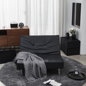 VTQ-W244-987 Black Oversized Sofa Chair with Adjustable Armrest