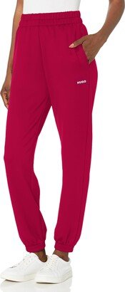 Pure Cuffed Sweatpants with Rubber Logo Magenta Pink