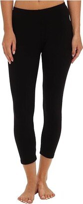 Modal Crop Leggings (Black) Women's Capri