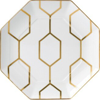 Gio Gold Octagonal Accent Plate White