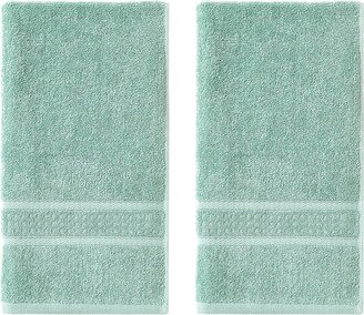 Oceane Turquoise 2-Piece Antibacterial Hand Towel Set