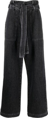 Belted High-Waisted Jeans