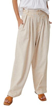 Lotta Love Pleated Wide Leg Cotton Pants