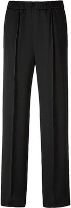 Elastic Waist Wide-Leg Trousers-AA