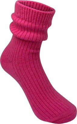 High Heel Jungle by Kathryn Eisman Cashmere Sock Hot Pink