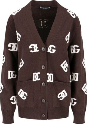 Monogram V-Neck Cardigan