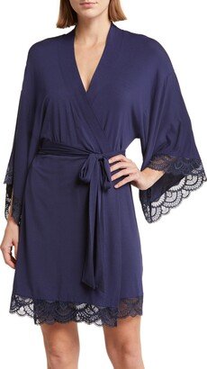 Mariana Lace Trim Jersey Knit Robe