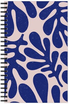 Notebooks: Organic Leaves - Blue Notebook, 5X8, Blue