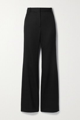 Arielle Wool-twill Flared Pants - Black