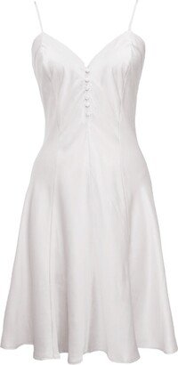 Not Just Pajama Ballerina Silk Dress Wedding Dress - White