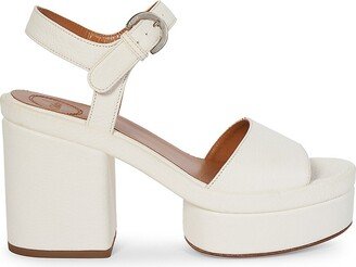 Odina Leather Platform High-Heel Sandals