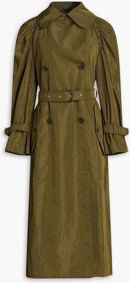 Ruched shell trench coat