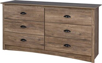 Salt Spring 6 Drawer Dresser Drifted Gray