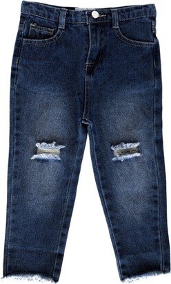 Bailey's Blossoms Girls Toddler Dove Boyfriend Jeans