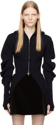 Black Volume Sleeve Cardigan