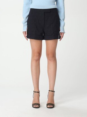 denim shorts with FF jacquard monogram