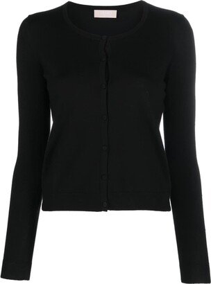 Cut-Out-Detail Long-Sleeve Cardigan