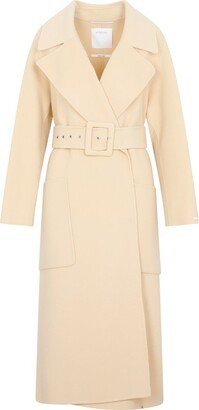 Belted Long-Sleeved Coat-AM