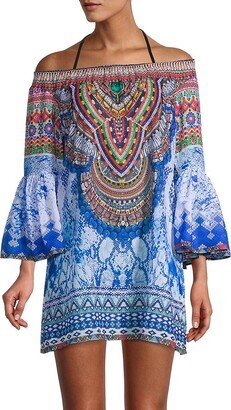 Ranee's Off-The-Shoulder Print Cover-Up