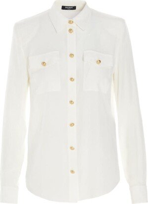 2 Pkts Crepe De Chine Buttoned Shirt-AA