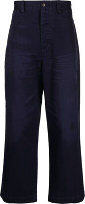 Burroughs logo-patch chino trousers