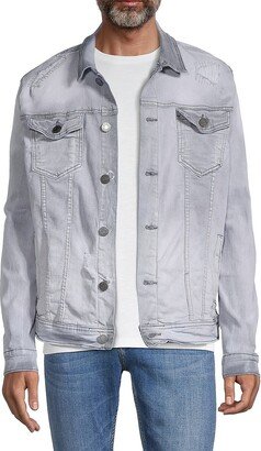 Distressed Denim Jacket-AL