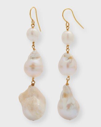 Grainy Freshwater Pearl Drop Earrings