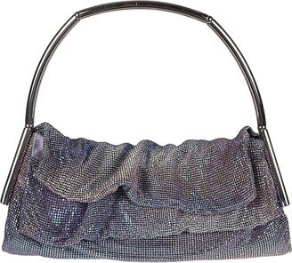 Metallic Handle Embellished All-over Tote