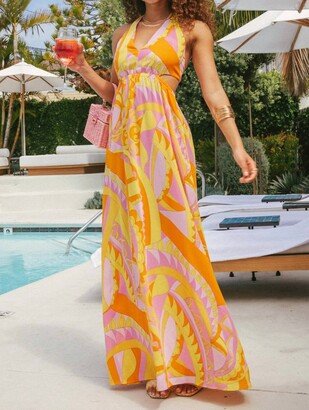 Marisol Maxi Dress In Caribbean Cocktail