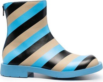 Striped Ankle Boots