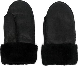 Decorative-Stitch Sheepskin Gloves-AA