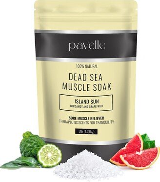 Pavelle Dead Sea Muscle Soak, Bath Sea Salt, Island Sun