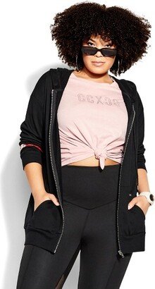 CCX | Women's Plus Size Hoodie Emery - Black - 18W