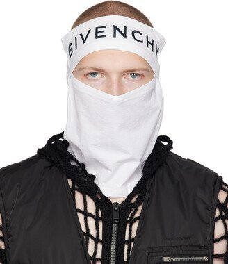 White Embroidered Balaclava