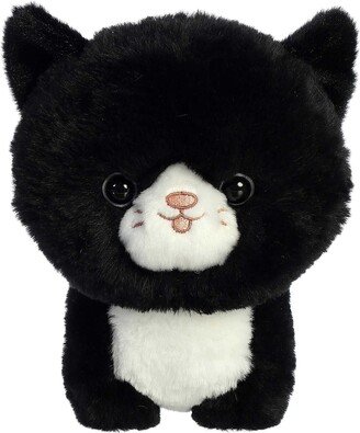 Small Tuxedo Cat Teddy Pets Playful Plush Toy Black 7